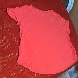 3X Ava & Viv Pink Scoop Neck Short Sleeve Tee
